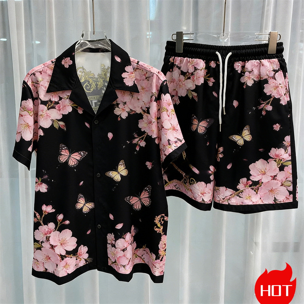 Summer Clothing Mens - Dijital baskılı erkek takım modası iki