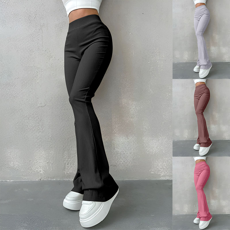 Summer Clothing Zara - Kadın Seksi İnce Pantolon Nervürlü Düz