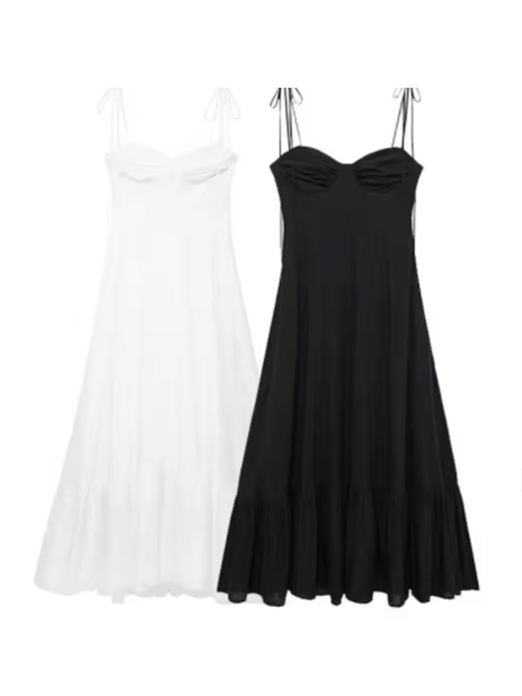 Summer Clothing Zara - 2024 Yaz Yeni Kadın Elbise Spagetti