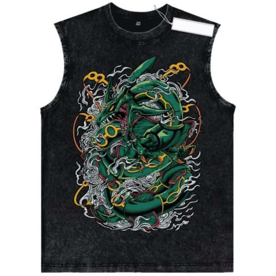 Summer Edit Clothing - Vintage Yıkanmış Pokemon Karakter Tank Top