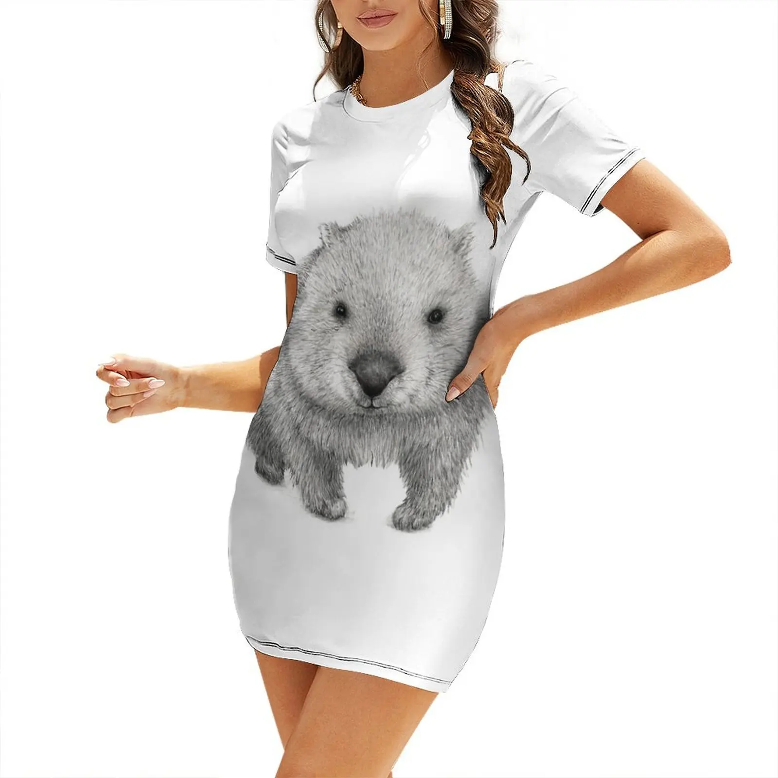 Summer Clothing Australia - Wombat Avustralya Kısa Kollu Elbise kadın