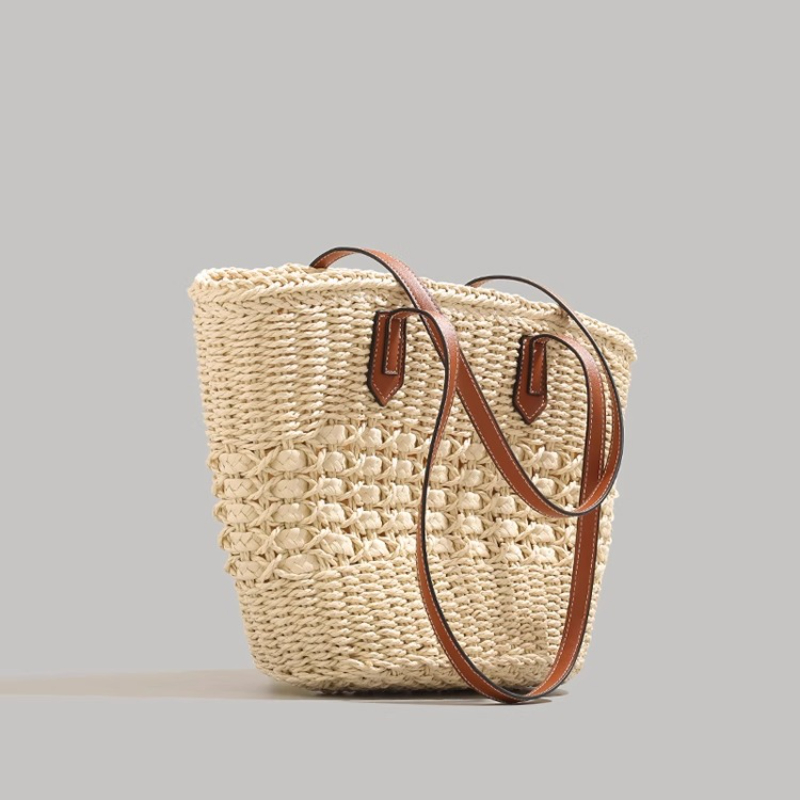 Beach Bag Straw - Yaz Seyahatleri İçin Ekstra Büyük Katlanabilir