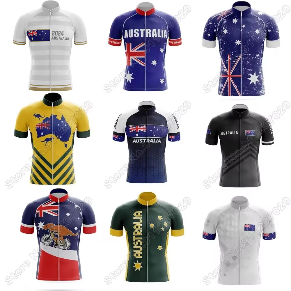 Summer Clothing Australia - 2024 avustralya milli takım bisiklet Jersey