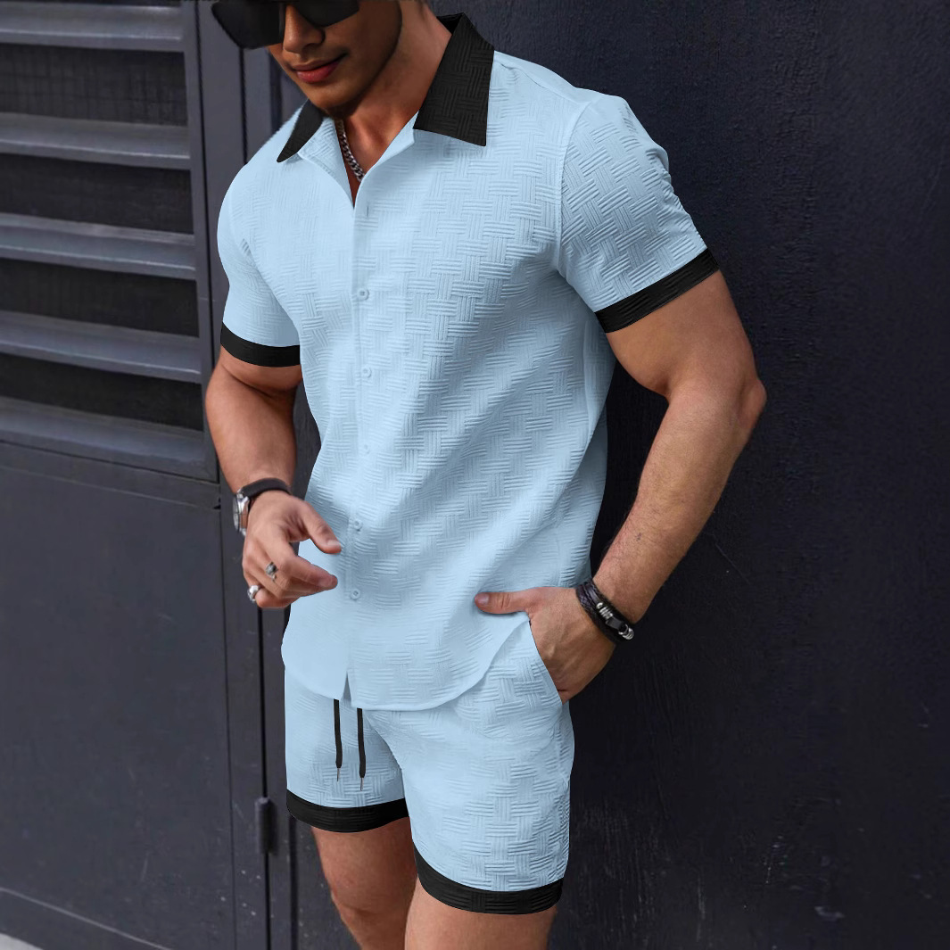 Summer Clothing Mens - Eşleşen Takımlar Trend Erkek Takımı Keten