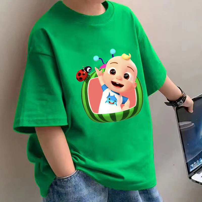 Summer Clothing Girls - Cocomelons Bebek T-Shirt Anime Pamuk Kısa