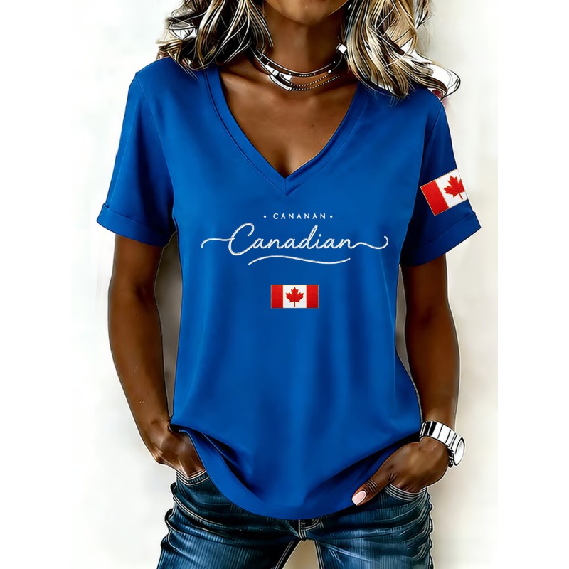 Kanada Ulusal Bayrağı Baskı ka - Summer Clothing Women Canada incelemesi ve fiyatı