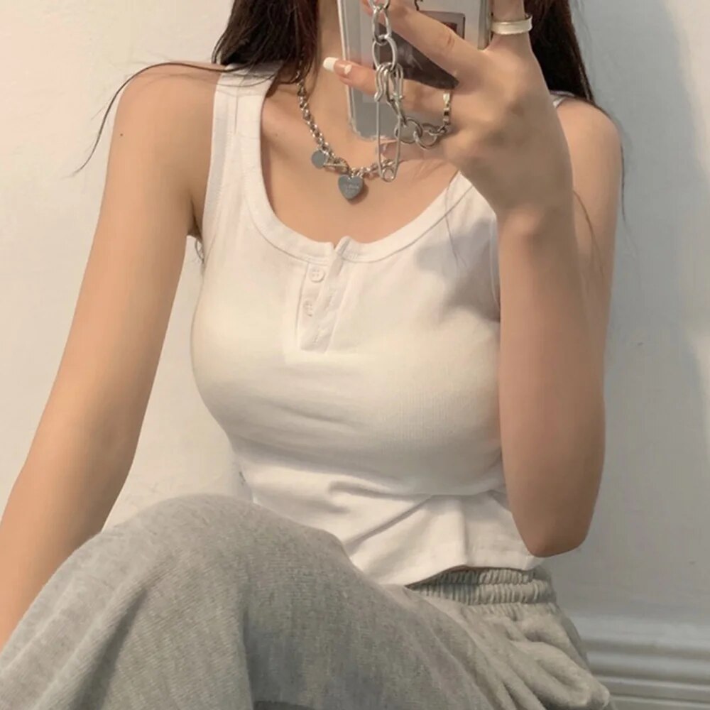 Kadınlar için Tank Top Nervürl - Summer Clothing Teens incelemesi ve fiyatı