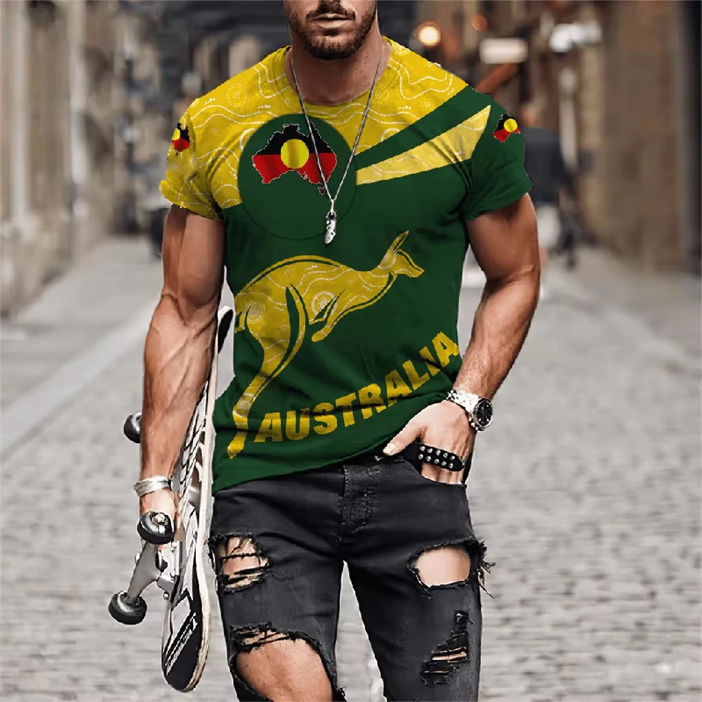 Erkek T-Shirt Avustralya Grafi - Summer Clothing Australia incelemesi ve fiyatı