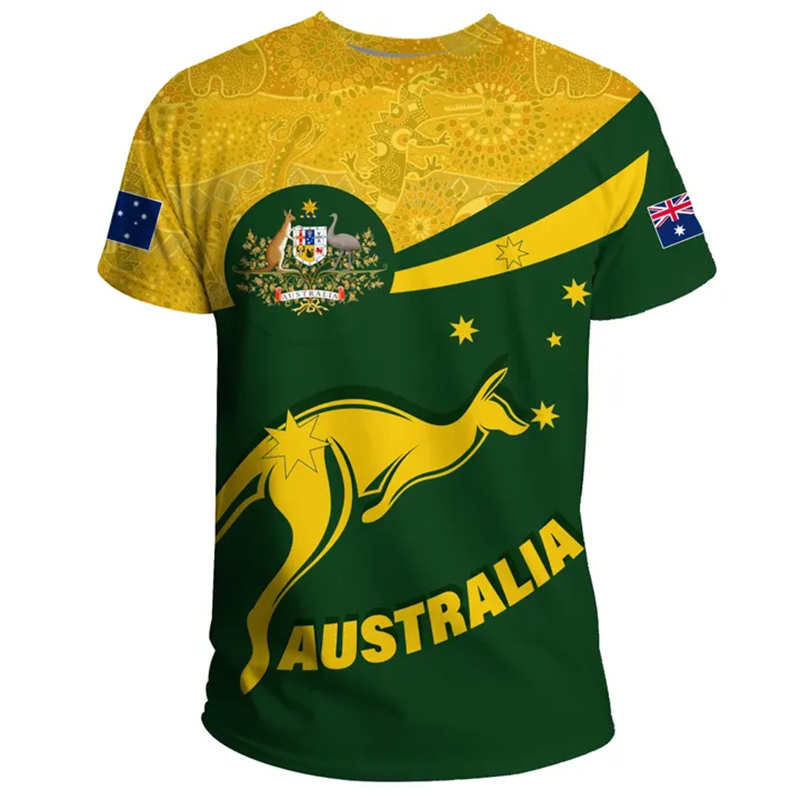 3D baskı avustralya bayrağı T  - Summer Clothing Australia incelemesi ve fiyatı