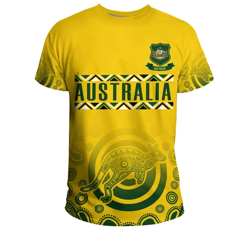 3D baskı avustralya bayrağı T  - Summer Clothing Australia incelemesi ve fiyatı