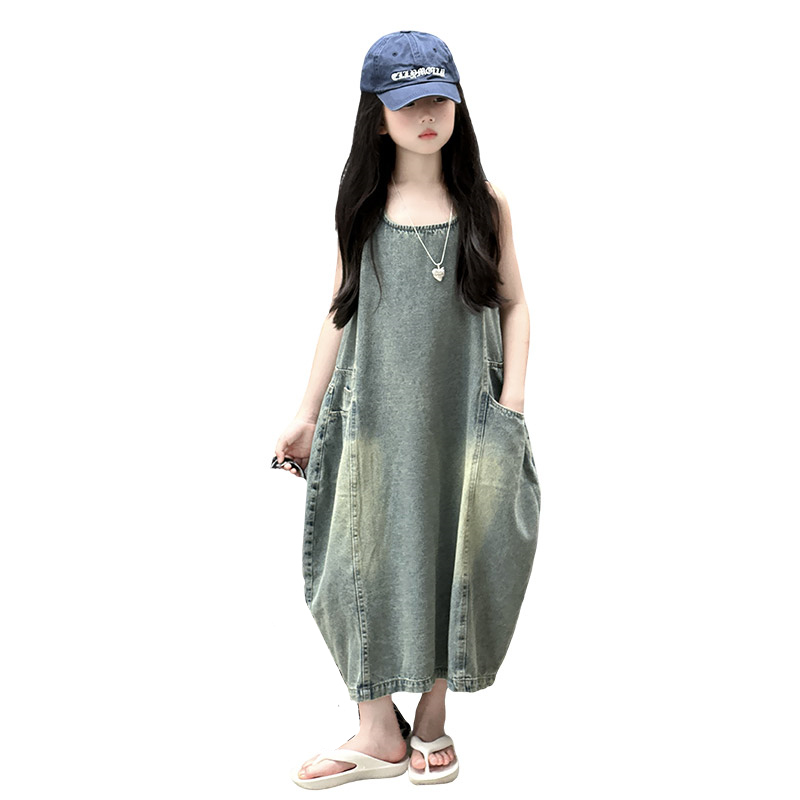 Vintage Mavi Çocuk Kız Yüksek  - Summer Clothing Girls incelemesi ve fiyatı