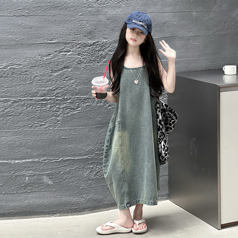 Vintage Mavi Çocuk Kız Yüksek  - Summer Clothing Girls incelemesi ve fiyatı