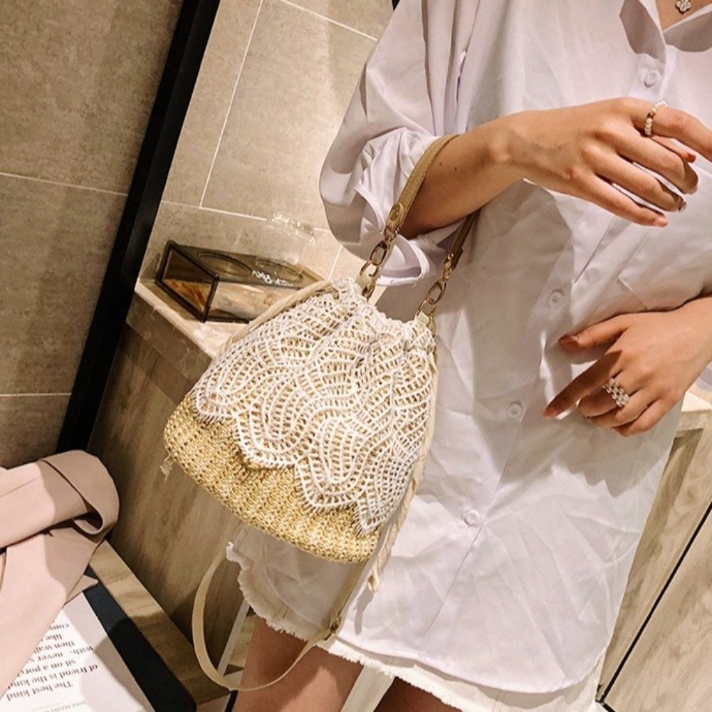 Taşınabilir Dantel Hasır Omuz  - Beach Bag Straw incelemesi ve fiyatı