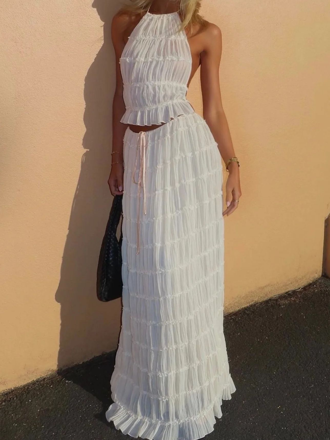 Moda Halter Boyun Uzun Etek Ta - Summer Clothing Zara incelemesi ve fiyatı